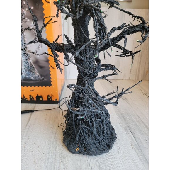 Hallmark light Halloween tree 17" fiber optic glow village home decor figure - Picture 3 of 7